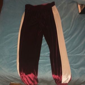 Velvet track pants